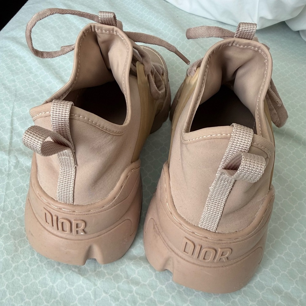 Dior Neutral Beige Platform Sneakers